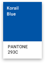 Korail Blue : PANTONE 293C